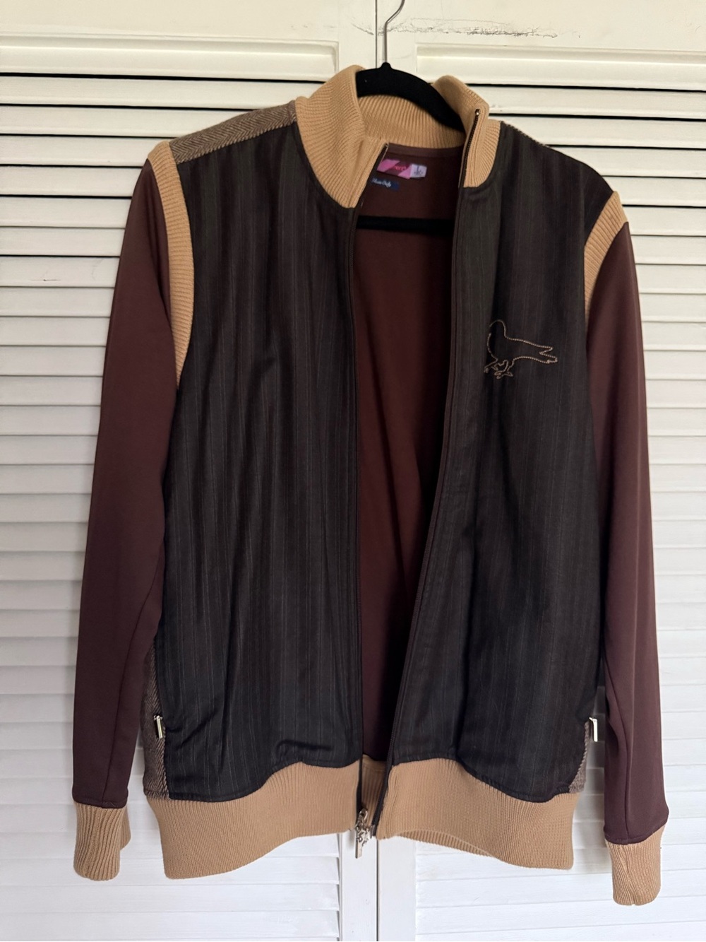 Modern Amusement Brown and Tan Bomber Jacket